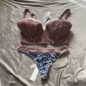 NWT Freya Bra & Panty set UK 32G & M